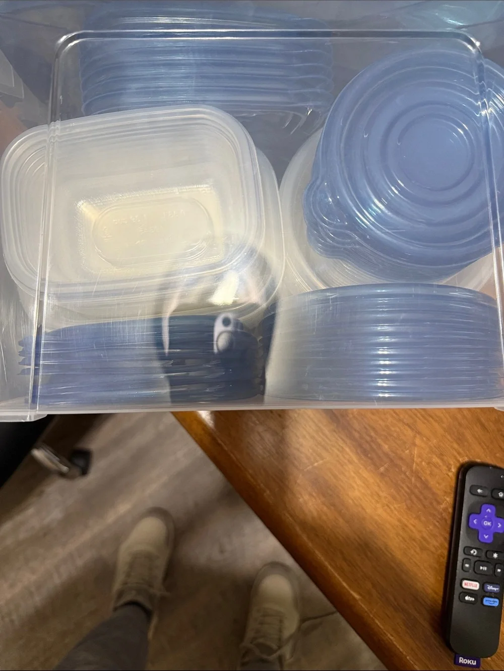 NIB Blue-Lid Food Storage Container Set - BPA-Free Kitchen Organization